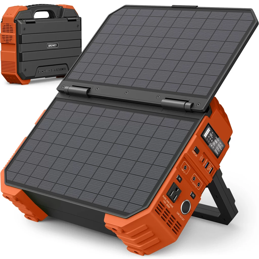 BROWEY C600 Portable Power Station With Solar Panel BROWEY